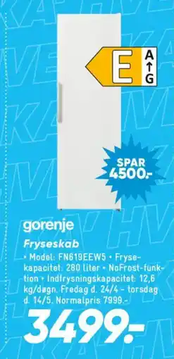 Bilka Gorenje Fryseskab tilbud