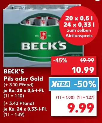 BECK'S Pils oder Gold