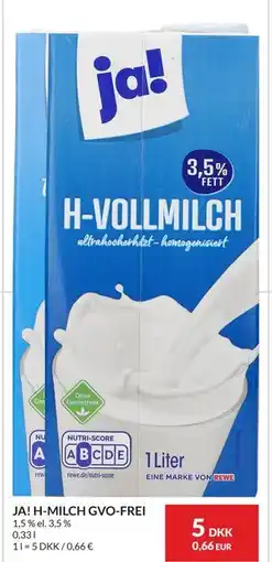 Nielsen's Discount JA! H-MILCH GVO-FREI tilbud