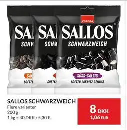 Nielsen's Discount SALLOS SCHWARZWEICH tilbud