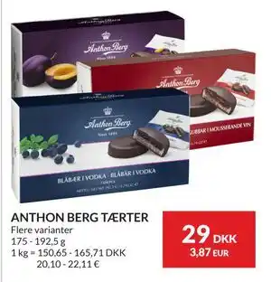 Nielsen's Discount ANTHON BERG TÆRTER tilbud