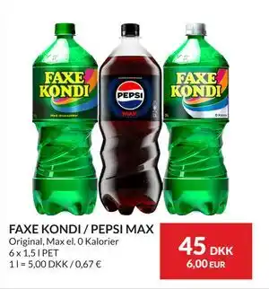 Nielsen's Discount FAXE KONDI / PEPSI MAX tilbud