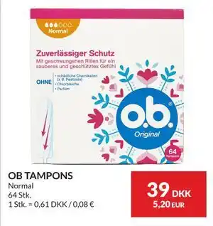 Nielsen's Discount OB TAMPONS tilbud