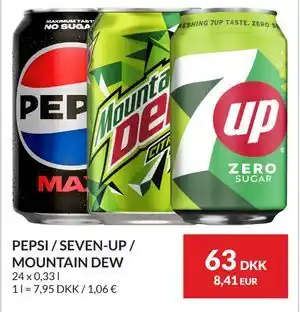 Nielsen's Discount PEPSI / SEVEN-UP / MOUNTAIN DEW tilbud