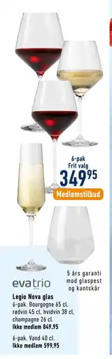Imerco Legio Nova glas, Medlemspris tilbud
