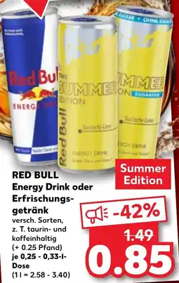 Kaufland DE RED BULL Energy Drink oder Erfrischungs- getränk tilbud