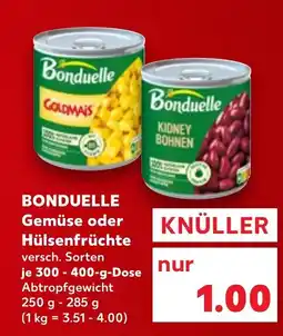 Kaufland DE BONDUELLE Gemüse oder Hülsenfrüchte tilbud