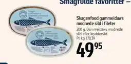Føtex Skagenfood gammeldaws modne sild i fileter tilbud