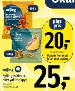 Føtex Kyllingestrimler eller yakitori kyllingespyd tilbud