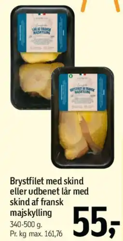 Føtex Brystfilet med skind eller udbenet lår med skind af fransk majskyling tilbud