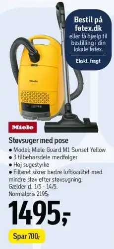 Føtex Miele støvsuger med pose tilbud