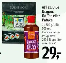 Føtex Al'Fez / Blue Dragon / Go-Tan / Patak's tilbud