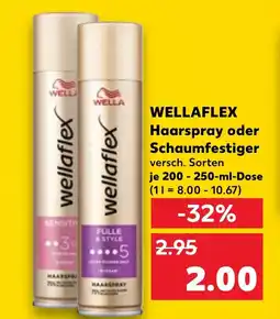 Kaufland DE Wellaflex haarspray oder schaumfestiger tilbud