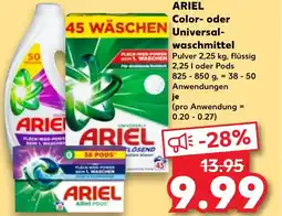 Kaufland DE ARIEL Color- oder waschmittel tilbud