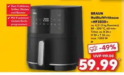 Kaufland DE Braun heißluftfritteuse >>hf3030<< tilbud