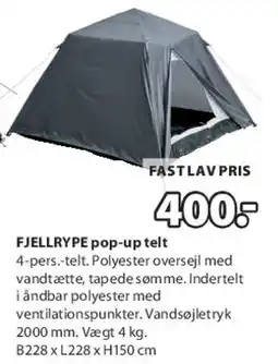 JYSK FJELLRYPE pop-up telt tilbud