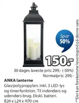 JYSK ANKA lanterne tilbud