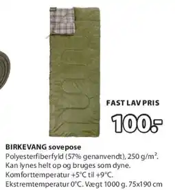 JYSK BIRKEVANG sovepose tilbud