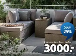 JYSK SOLNA modul lounge-sæt tilbud