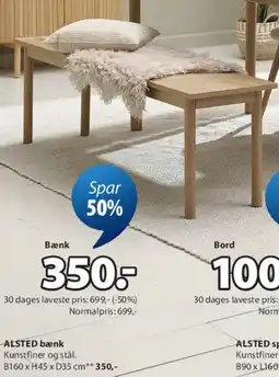 JYSK ALSTED bænk tilbud
