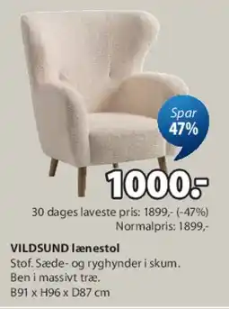 JYSK VILDSUND lænestol tilbud