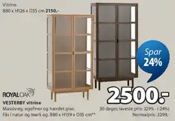 JYSK VESTERBY vitrine tilbud