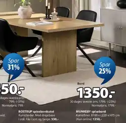 JYSK MUNKEBY spisebord tilbud