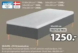 JYSK SKAUPA + FLYA boxmadras tilbud