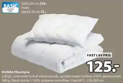 JYSK KUNNA fiberdyne tilbud