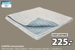 JYSK SUNNDAL bomuldsdyne tilbud