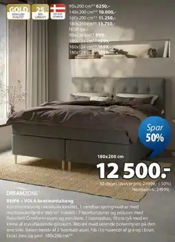 JYSK REIPA + VOLA kontinentalseng tilbud