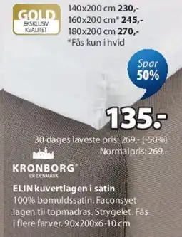 JYSK ELIN kuvertlagen i satin tilbud