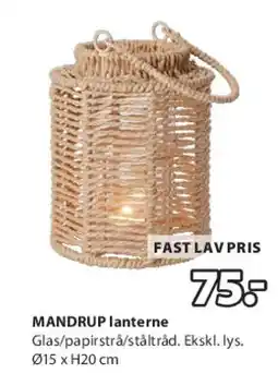 JYSK MANDRUP lanterne tilbud
