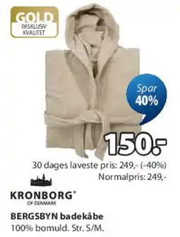 JYSK BERGSBYN badekåbe tilbud