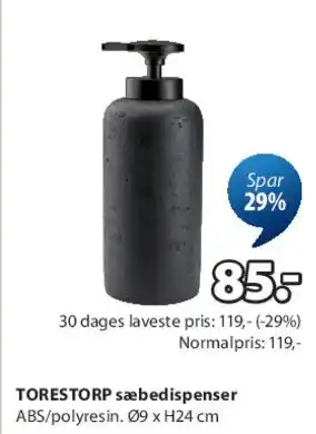 JYSK TORESTORP sæbedispenser tilbud