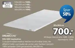 JYSK HÅLSAN topmadras tilbud