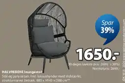 JYSK HALVRENE loungestol tilbud