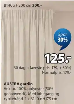 JYSK AUSTRA gardin tilbud