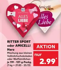 Kaufland DE Ritter sport oder amicelli herz tilbud