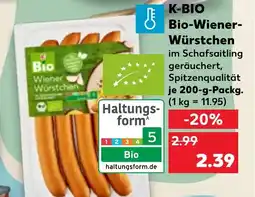 Kaufland DE K-BIO Bio wiener würstchen tilbud
