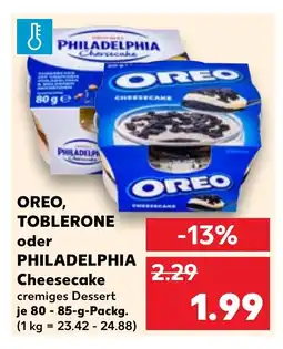 Kaufland DE Oreo, toblerone oder philadelphia cheesecake tilbud
