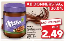 Kaufland DE MILKA Haselnusscreme tilbud