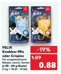 Kaufland DE FELIX Knabber-mix oder crispies tilbud