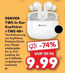 Kaufland DE DENVER TWS-In-Ear- Kopfhörer TWE-48 tilbud