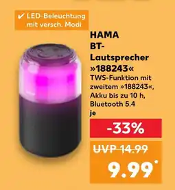 Kaufland DE HAMA BT- Lautsprecher 188243 tilbud