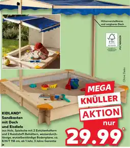 Kaufland DE KIDLAND Sandkasten mit Dach und Eisdiele tilbud