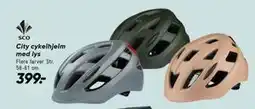 Bilka City cykelhjelm med lys tilbud