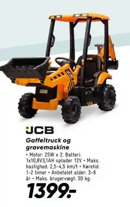Bilka Gaffeltruck og gravemaskine tilbud