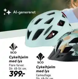 Bilka Cykelhjelm med lys tilbud