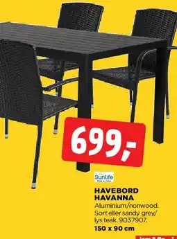 jem & fix HAVEBORD HAVANNA tilbud